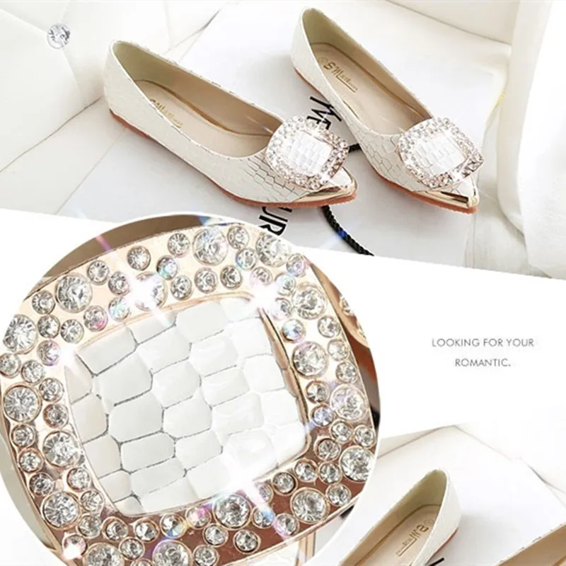 Женские милые элегантные Нескользящие туфли из лакированной кожи с острым