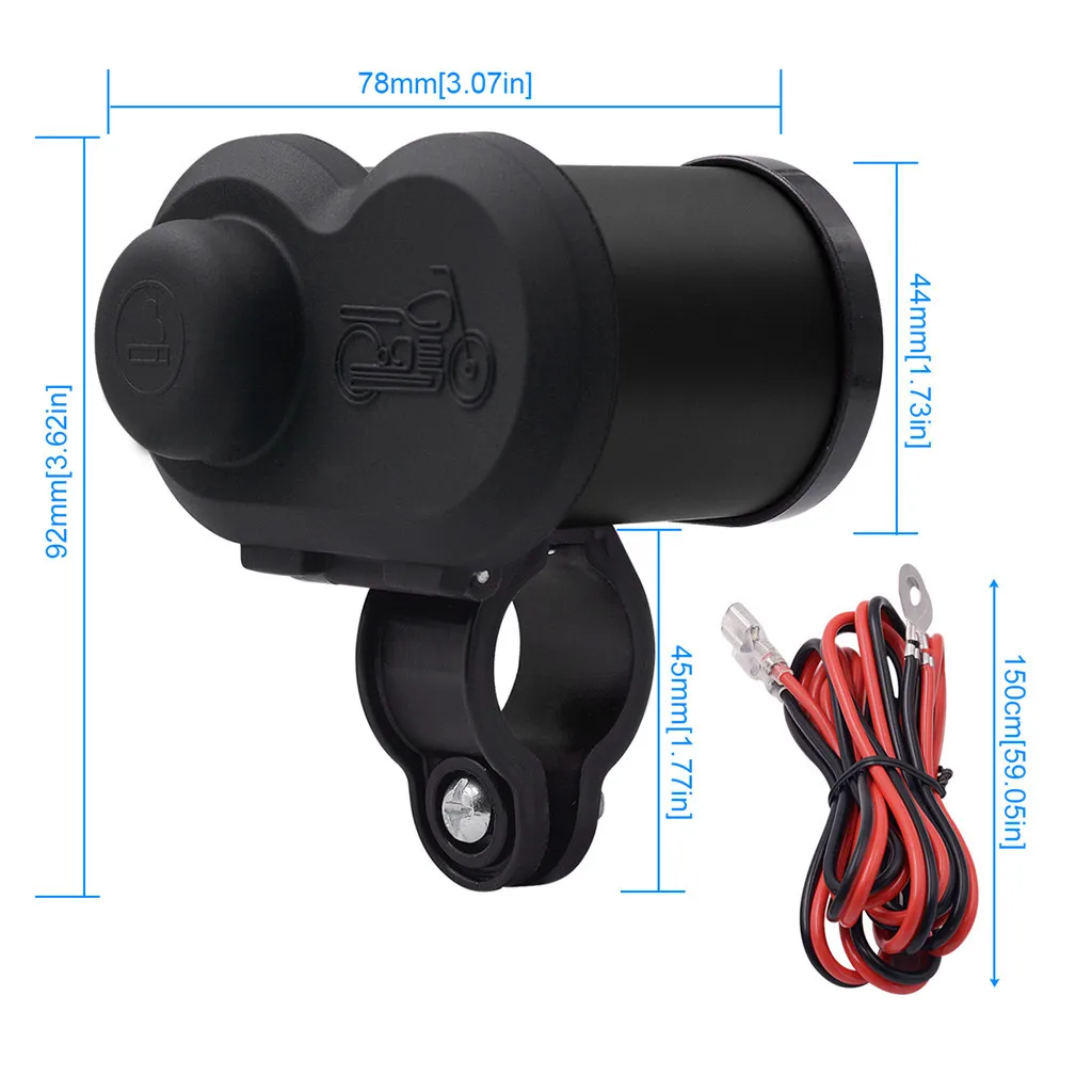 Зарядное устройство USB для мотоцикла ATV UTV прикуриватель стыковой двойной