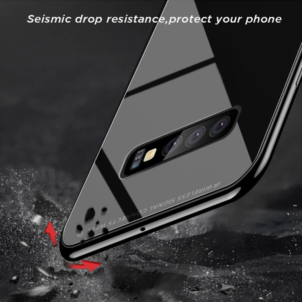 The Application for IPhone11pro Max Solid Color Glass Mobile Phone Shell iphone 7/8plus Simple Trendy XR Is Still 6S 7Plus | Мобильные