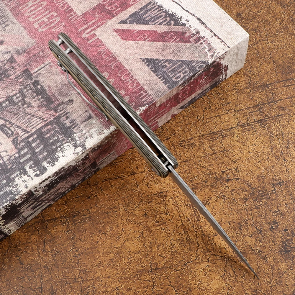 Новинка лезвие из дамасской стали рукоятка G10 для выживания на природе