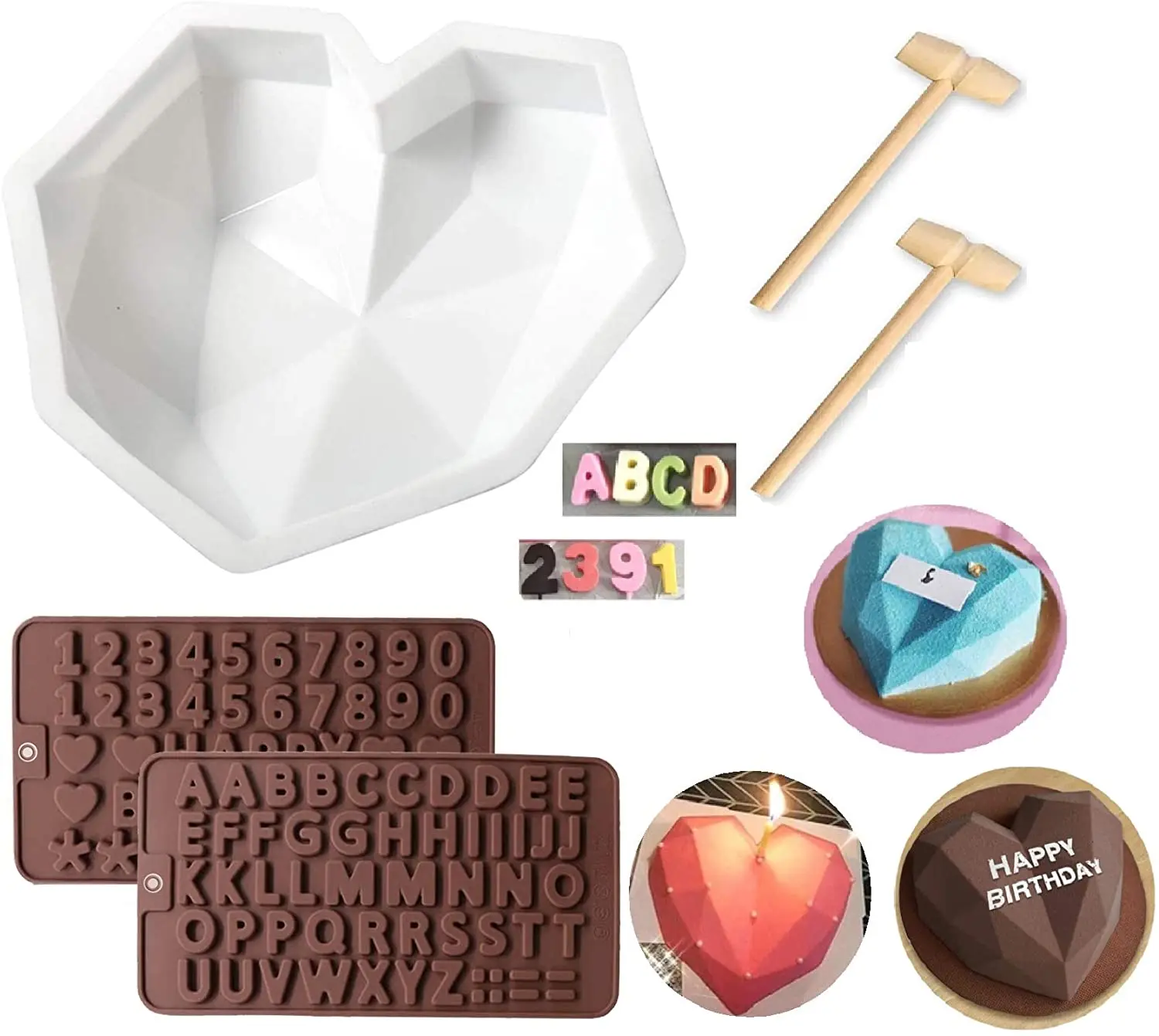 Силиконовая форма для шоколада Diamond силиконовая сердце приготовления горячего