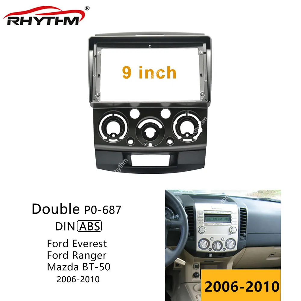

Автомобильная панель для Mazda BT50, стерео 9 дюймов, крепление для приборной панели, установка, двойная Din Автомобильная рама для dvd для FORD Everest / ...
