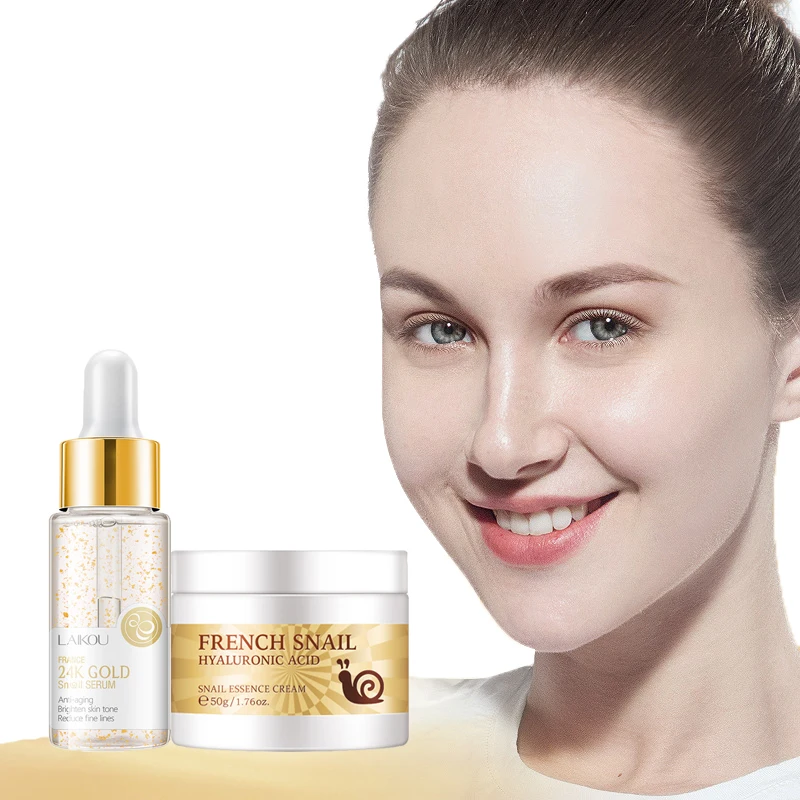 

Snail Face Cream Essence Cosmetic Set Hyaluronic Acid Moisturizing Anti Aging Nourishing Skin Care Face Hydrating Kit Oil Remove