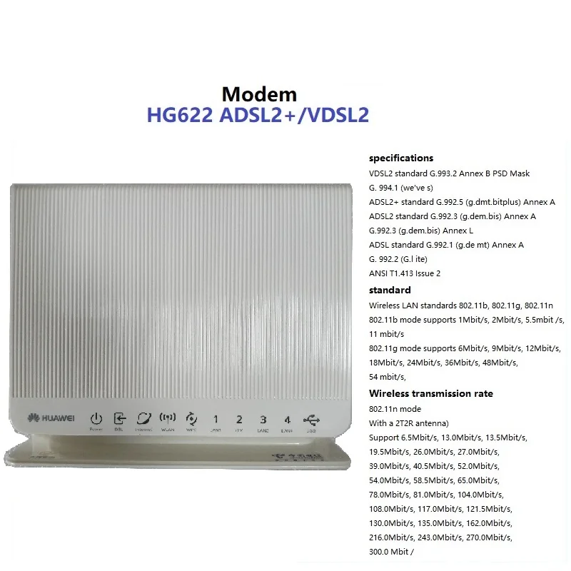 Модем/роутер HG622 VDSL CPE может быть мостиком с CO для точного использования.|Модемы| |