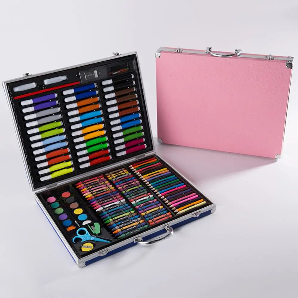 150 шт. детские школьные принадлежности набор для рисования цветные карандаши
