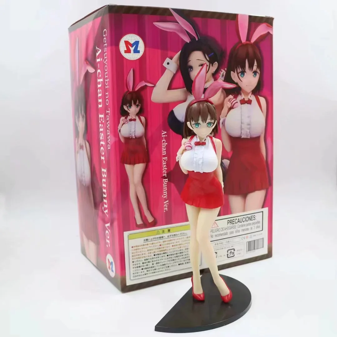 

Girl PVC Action Figure Collectible Model Doll Anime Tawawa on Monday Getsuyoubi No Tawawa Kouhai-chan Ai-chan Easter Bunny Sexy