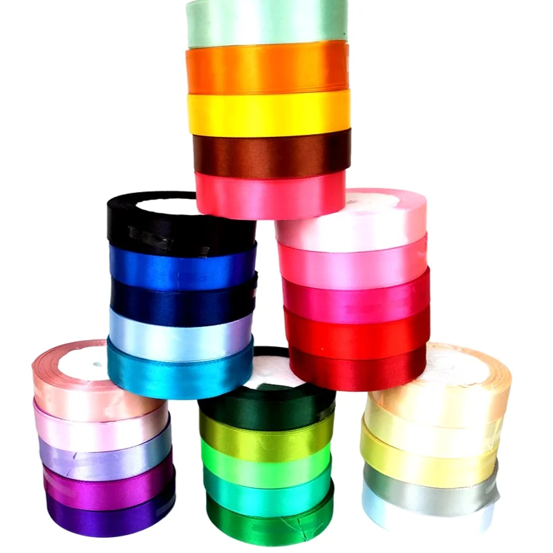 HL 5 рулонов 25 мм Широкие атласные ленты сочетающиеся комбинации Свадебные