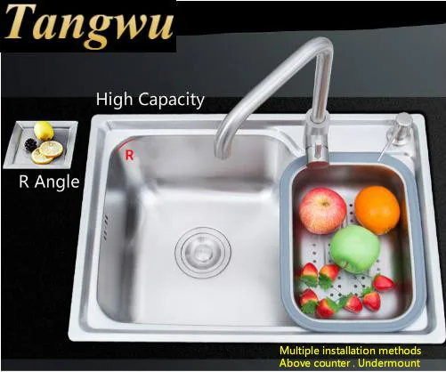 Бесплатная доставка роскошная кухонная раковина для квартиры мойка овощей