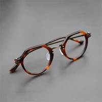 japanese brand hexagon acetate glasses frames men titanium lightweight prescription eyewear women spectacles oculos de grau