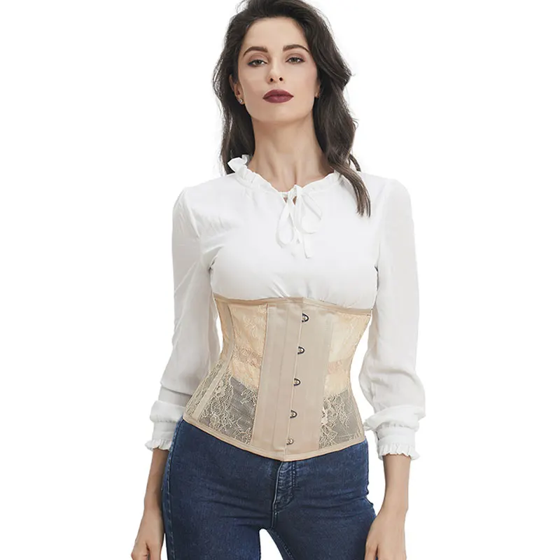 Черный цветочный кружевной корсет Corzzet сексуальный женский для талии бюстье в