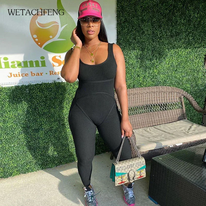 2020 сексуальный вязаный с низким вырезом на спине в стиле хип нить комбинезон Bodycon