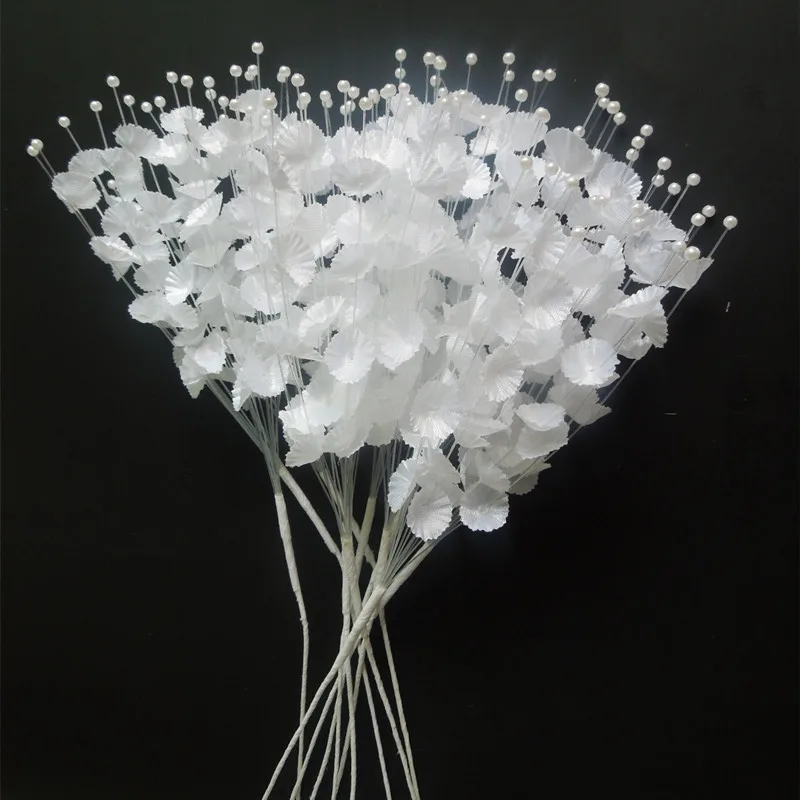 Белый жемчужный спрей ручной работы 28 см Женский Свадебный Цветочный букет