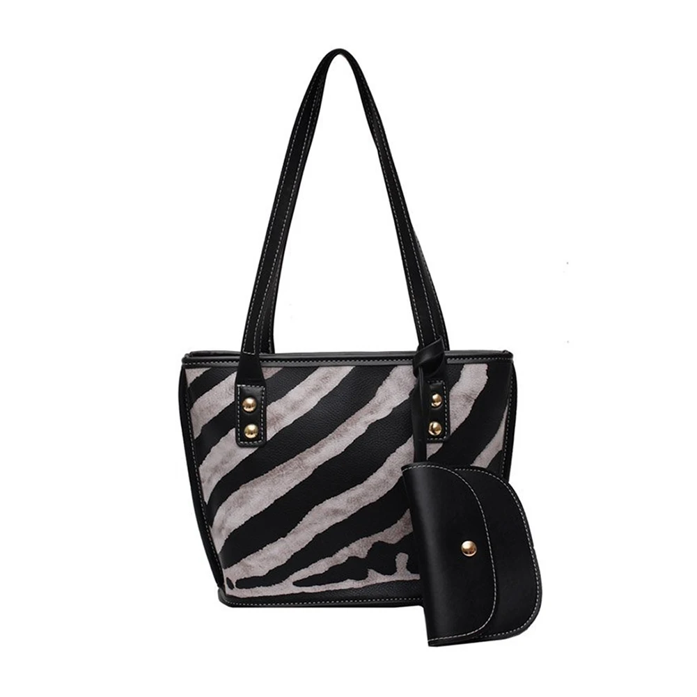 

Animal Pattern Shoulder Bags for Women with Clutch Popular Simple Female Daily Bag Retro Zebra Leopard Print Totes