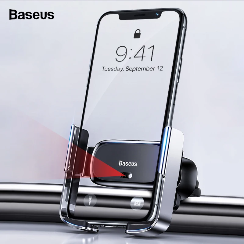 Автомобильный мини держатель Baseus с автоматическим зажимом для iPhone без