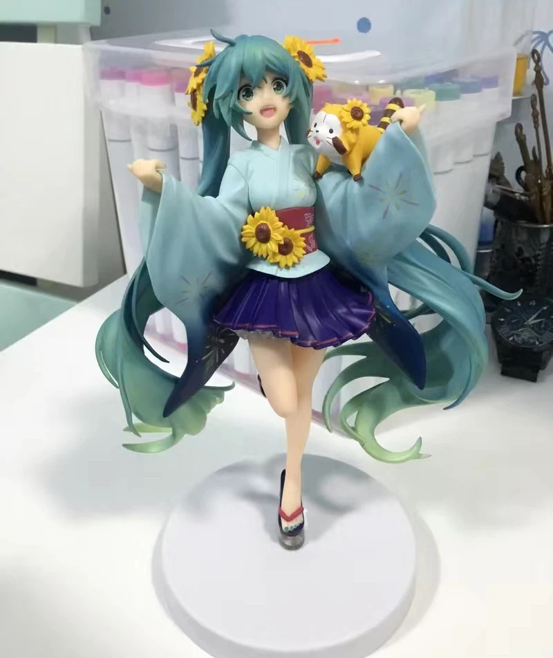 Аниме Furyu оригинальная экшн-фигурка Хатсуне Мику юката раскол енот Коллекционная