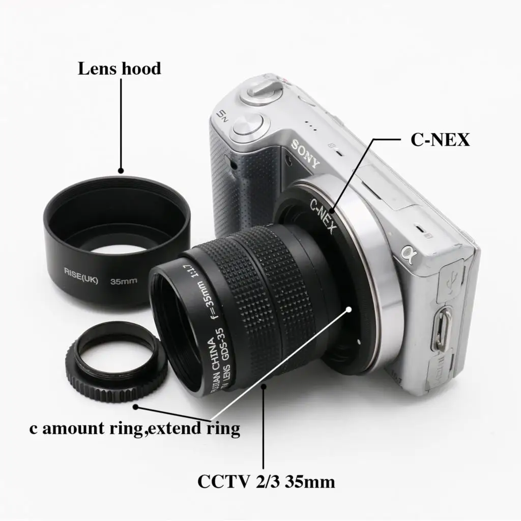 35 мм f/1 7 APS-C набор адаптеров для объектива CCTV камеры SONY NEX Mirroless A5300/A6000/A6300/A7/A7II/A9 |