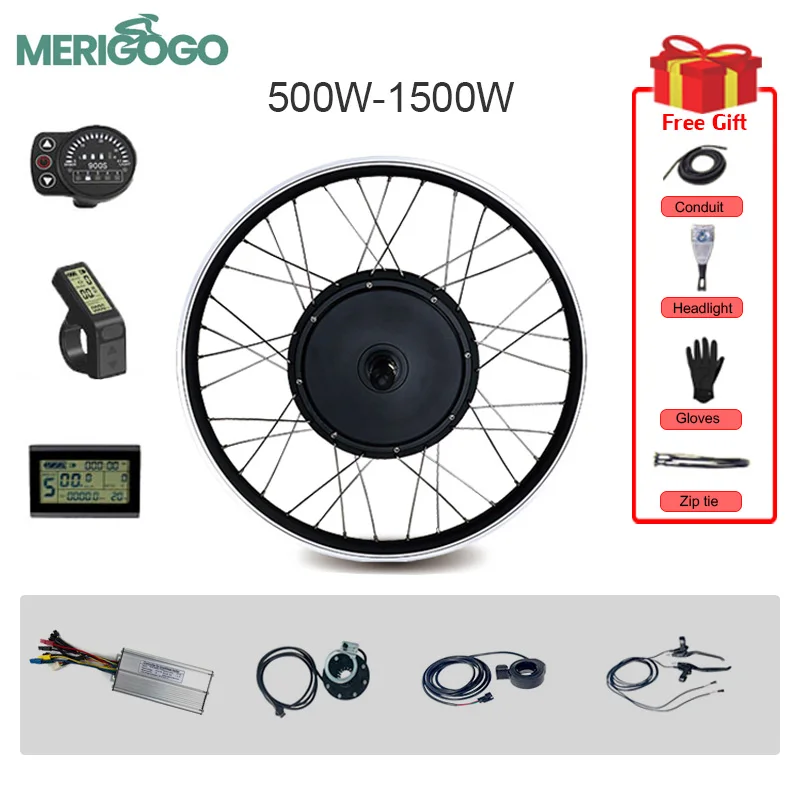 Billig Elektrische Bike Kit 36V 48V 350W 500W Motor Rad Vorne Getriebe Hub Rad Motor Für Ebike