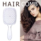 Гребень для спутанных волос с полой сеткой, щетка для влажной и сухой кожи головы двойного назначения для девушек и женщин, инструмент для массажа волос с широкими зубцами, инструмент для укладки