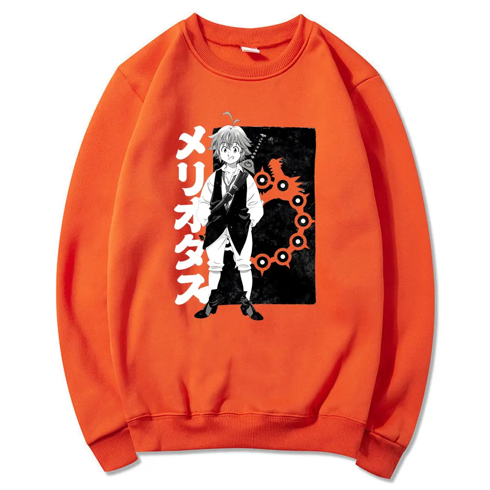 

Kawaii The Seven Deadly Sins Hoodies Tops Men Nanatsu No Taizai Meliodas Print Hoodie Unisex Casual Fashion Sweatshirts Male