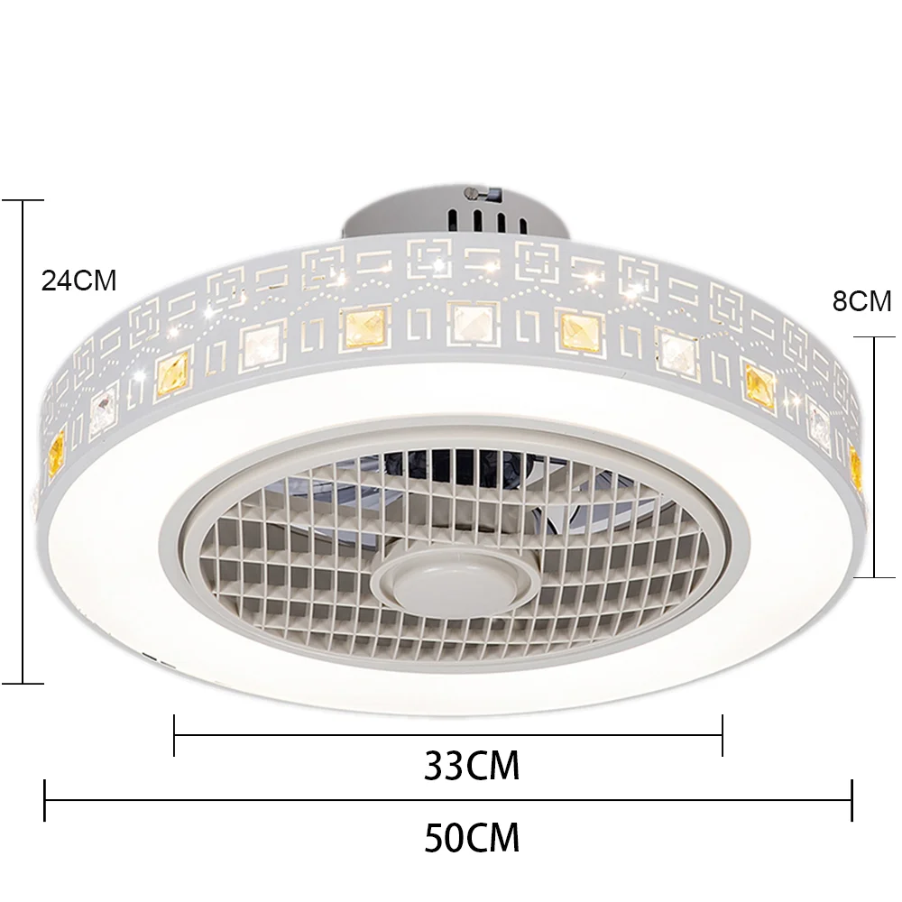 Потолочный вентилятор с подсветкой современный минималистичный для ресторана