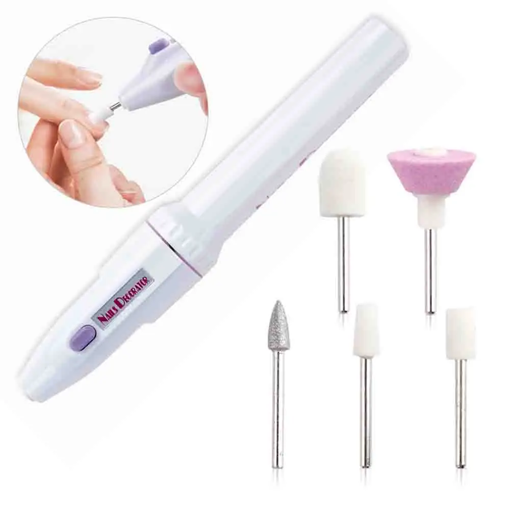 Электрическая мини дрель для ногтей ручка машина Новинка 5 в 1 маникюрный