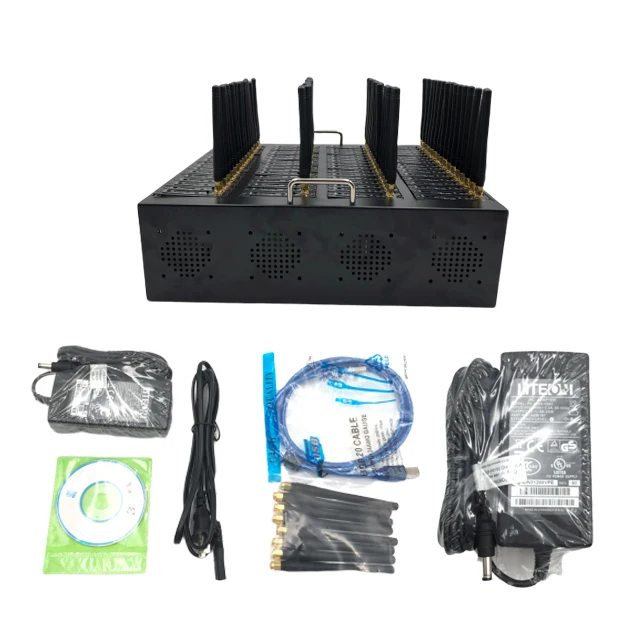 

Come with free SMS Caster Software USB port 64 Sim Card GSM 64 Port Bulk SMS Modem