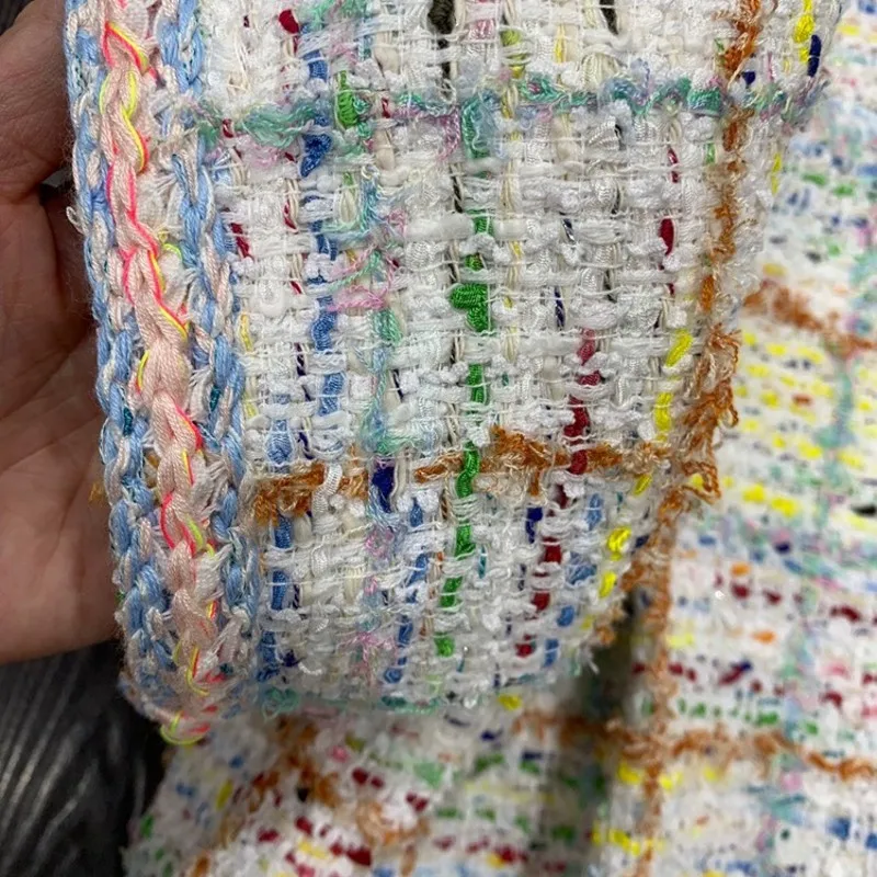 

Fashion Tweed Short Coats Women Autumn Chic Plaid Stand Collar Short Sleeve Tops Jacket Female Streetwear Vintage Zipper Jacket