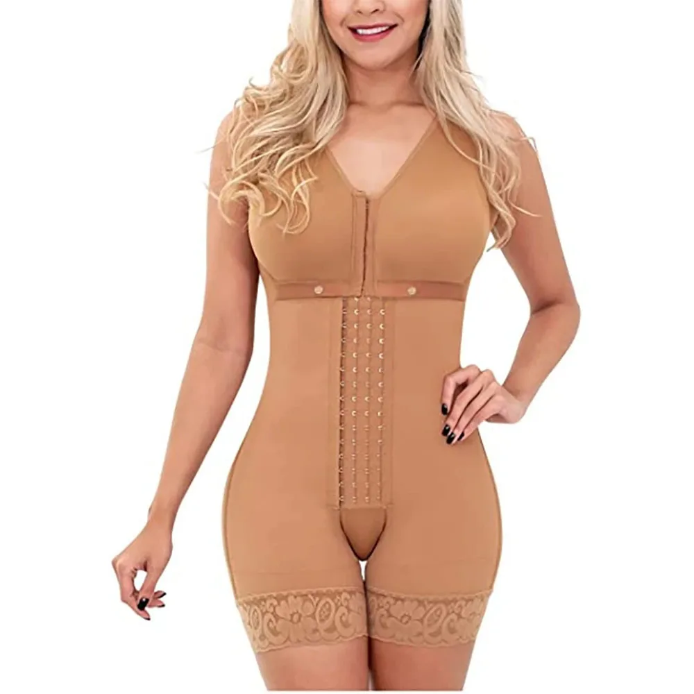 

Women's Tummy Control Shapewear High Compression Faja Remove Belly Bodysuit Postpartum Breast-feeding No Sleeves Shapewear