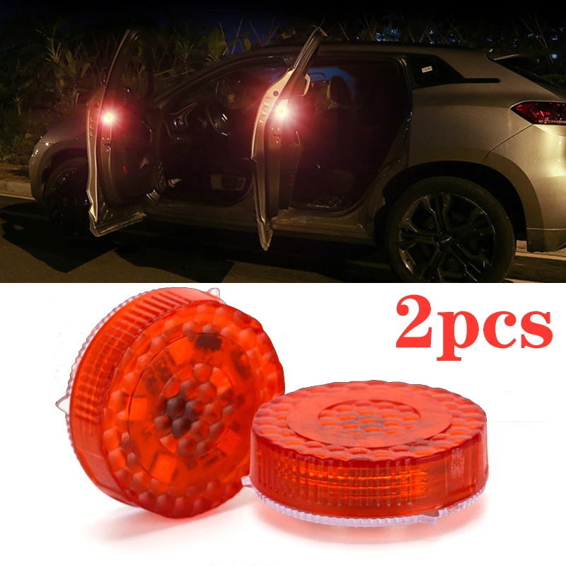 

LED Car Opening Door Safety Warning Anti-collision Lights Magnetic Induction Strobe Flash Waterproof Collision Lamps Accessories