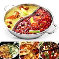 stainless steel pot hotpot induction cooker gas stove compatible pot home kitchen cookware soup cooking pot twin divided
