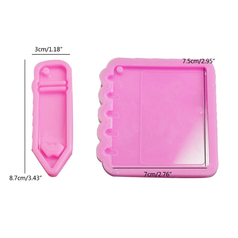 

1 Set Pencil+Notebook Epoxy Resin Mold Pen+Notepad Silicone Mould DIY Crafts Jewelry Decorations Ornaments Casting Tools