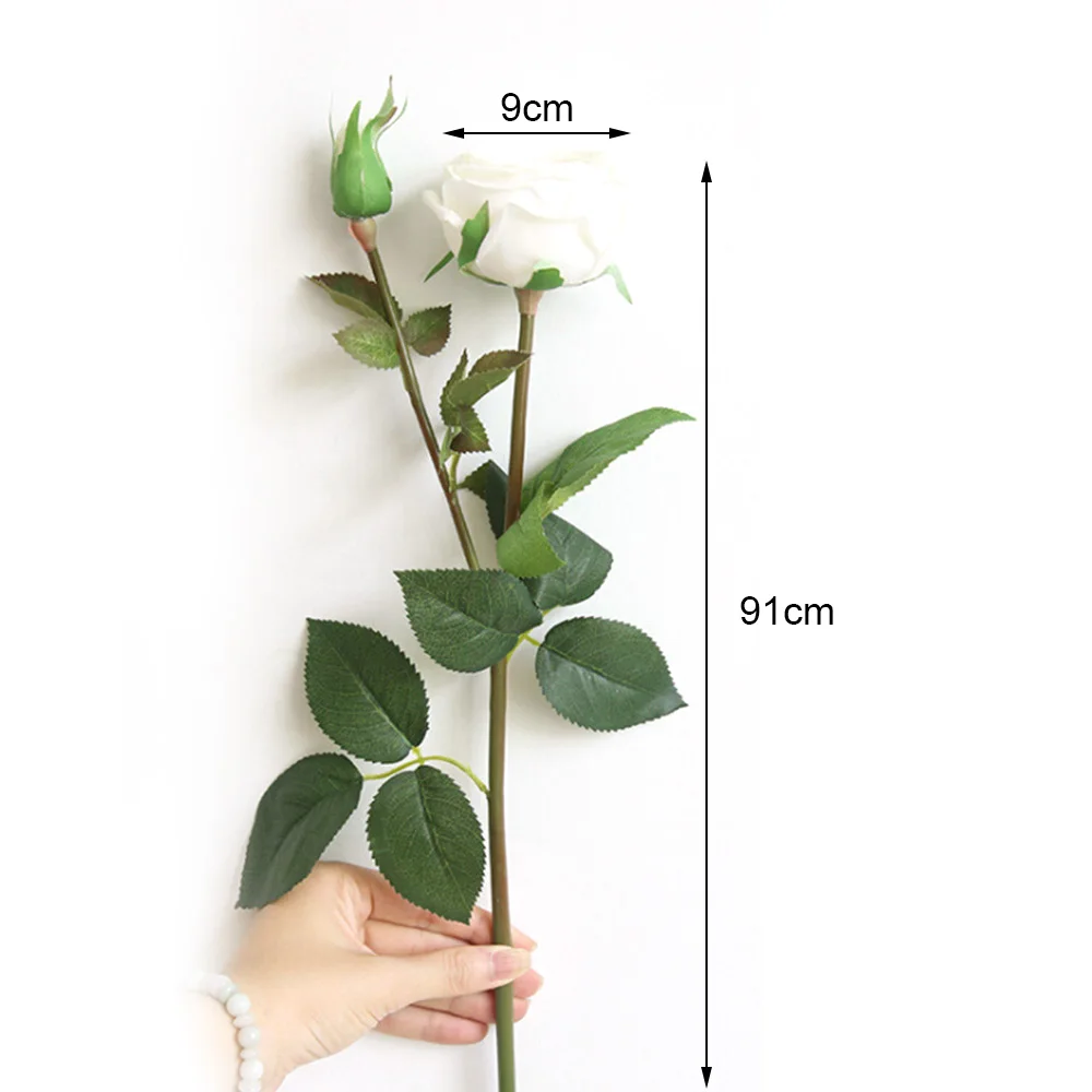 

Artificial Rose Flowers Real Touch Wedding Bridal Holding Silk Fake Flower Bouquet for Home Garden Farmerhouse Decoration Floral