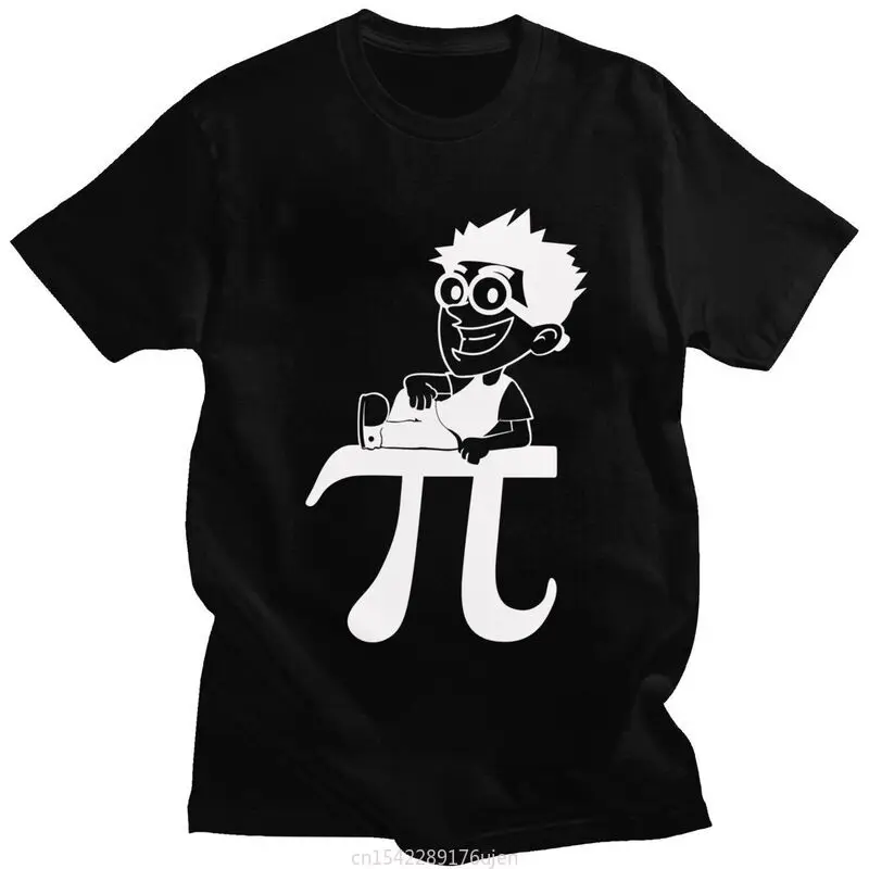 

Cool Funny Pi Man T Shirt Men Short Sleeve Retro Math T-shirt Streetwear Tee Vinatge Lycra Regular Fit Tshirts Gift