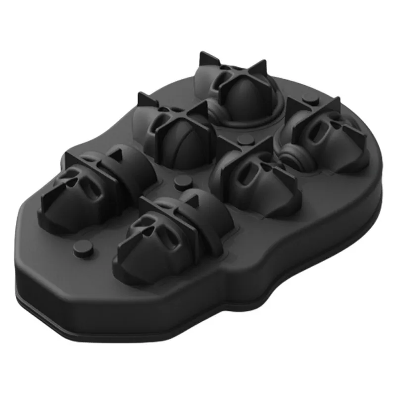 

Creative 6 Capacity 3d Skull Mold, 3 Skull Shapes, Food Grade Silicone Material, Easy To Take Out, Reusable, Suitable For Whisky