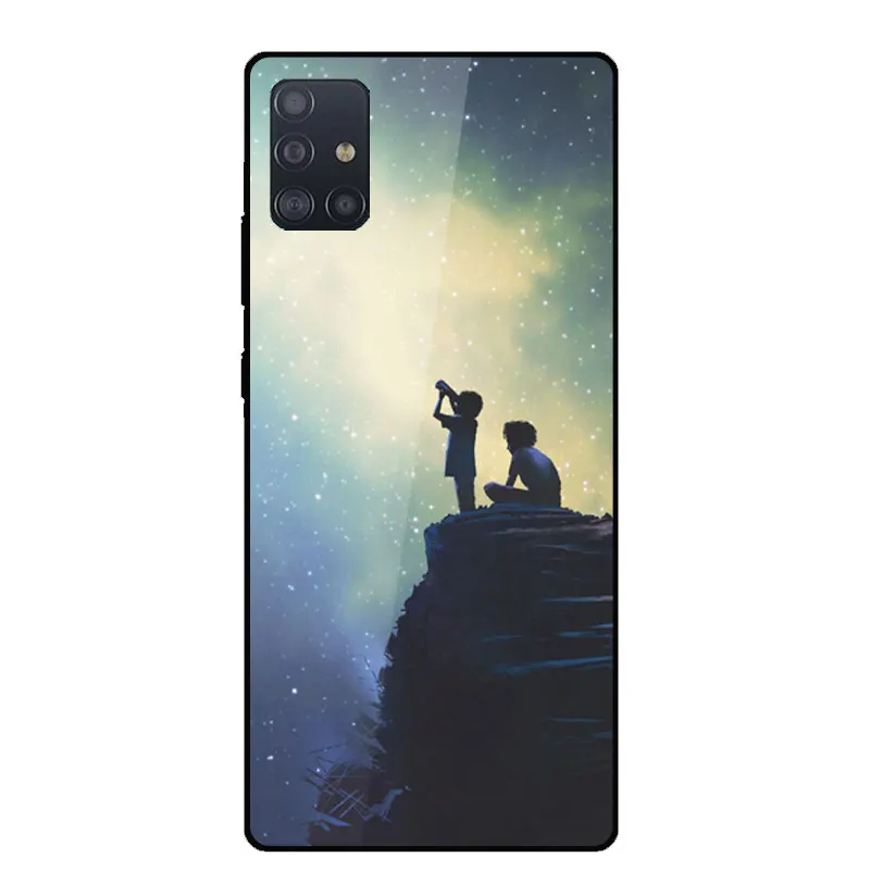 

Tempered Glass Case For Samsung Galaxy A71 5G A51 5G Silicone Bumper Back Cover For Samsung A50 A30S A50S Protective Back Cover
