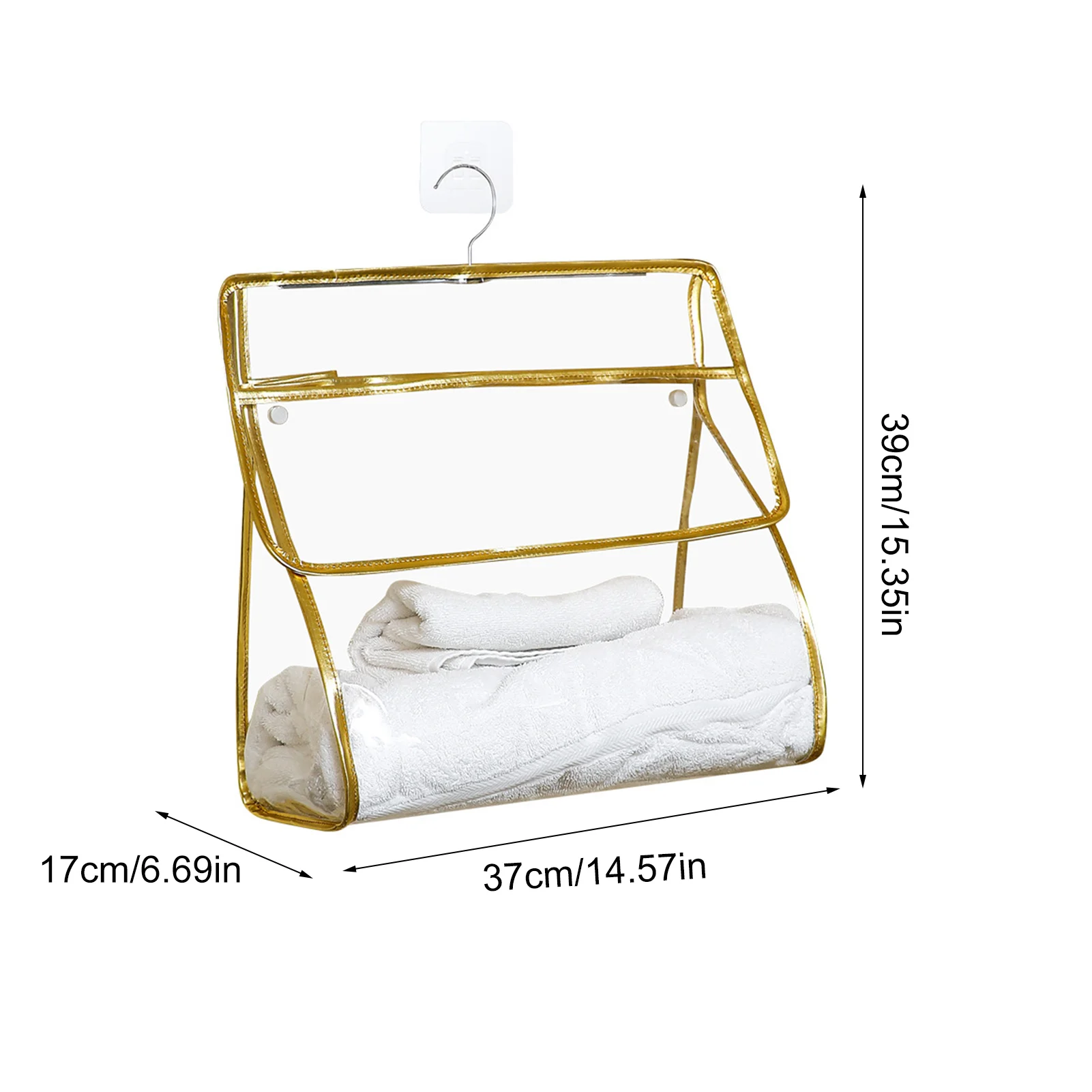 

Bathroom Storage Organizer with hook Clear Clothes Waterproof Hanging Bag Home Cabinet Dust Bag Bathroom Towel Storage Bag