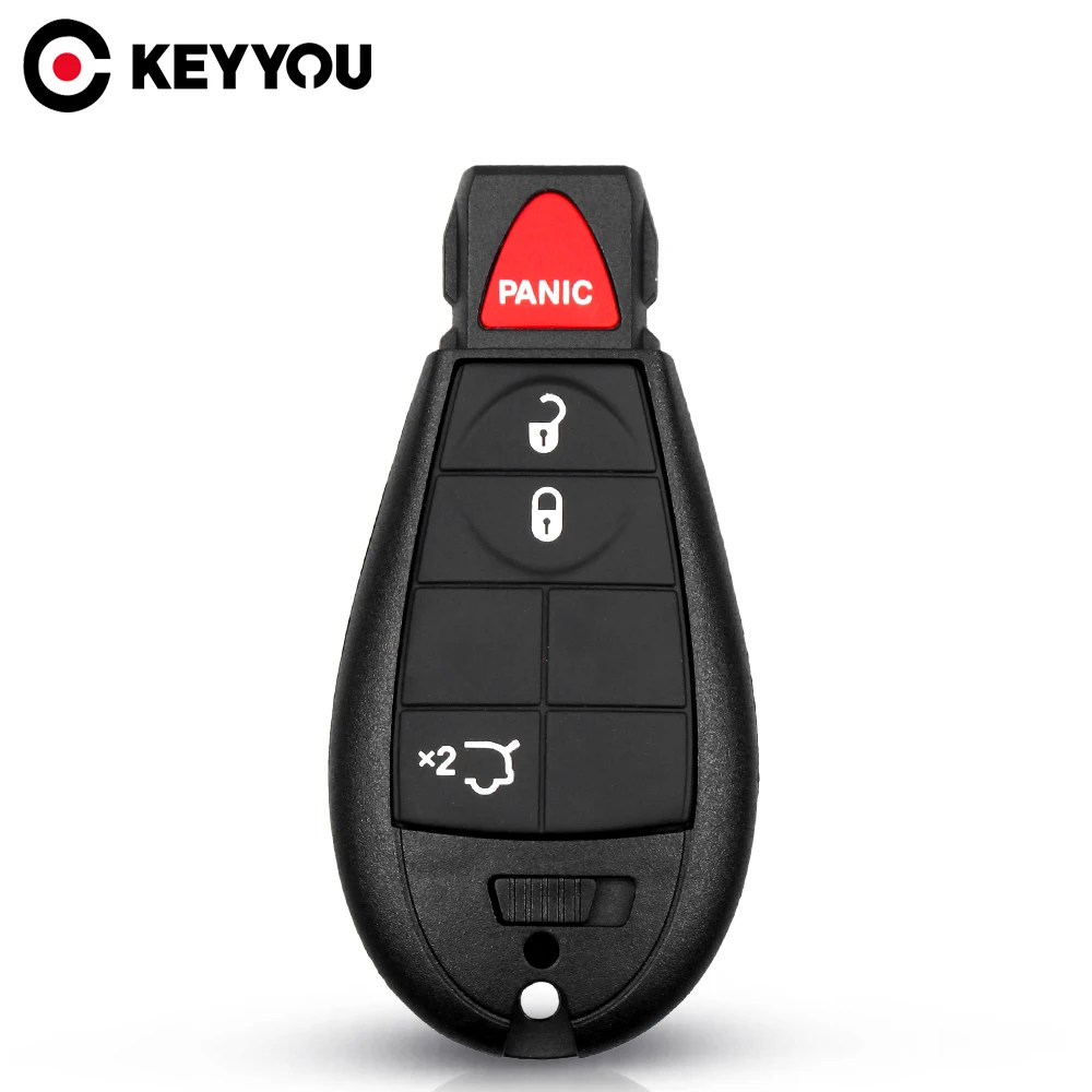 

KEYYOU 4 кнопки дистанционного ключа оболочки чехол для Jeep Grand Cherokee Chrysler 300 города и страны Dodge Challenger, Charger путешествие франко-борт