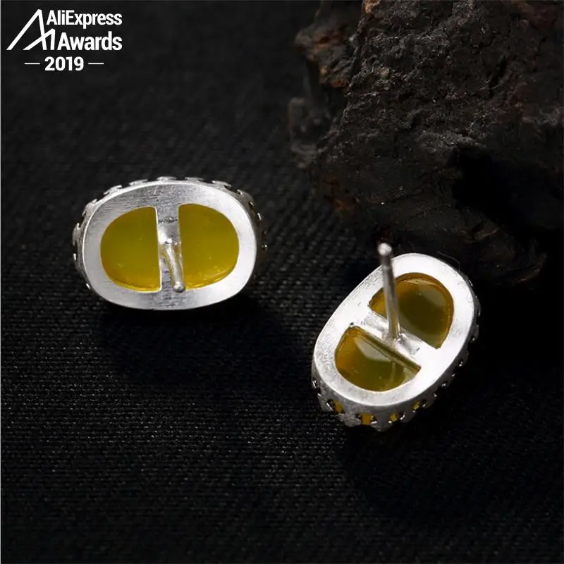 Серьги из серебра 925 пробы с изысканными полудрагоценными камнями | Украшения и