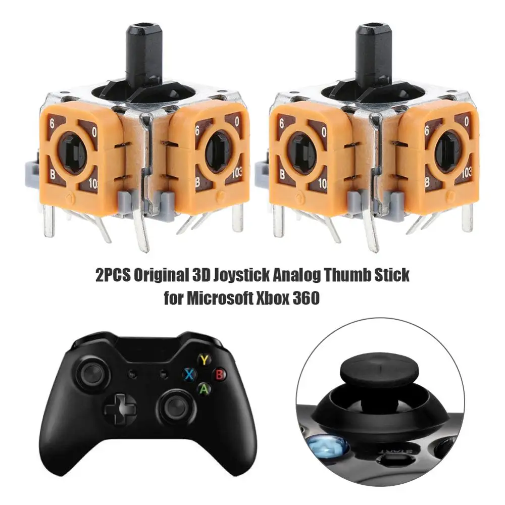 10 шт. Замена 3D аналоговая ось джойстика сенсор 3 Pin для Playstation 3 PS3 PS4 Xbox 360 беспроводной контроллер - Цвет: 2pcs for Xbox yellow
