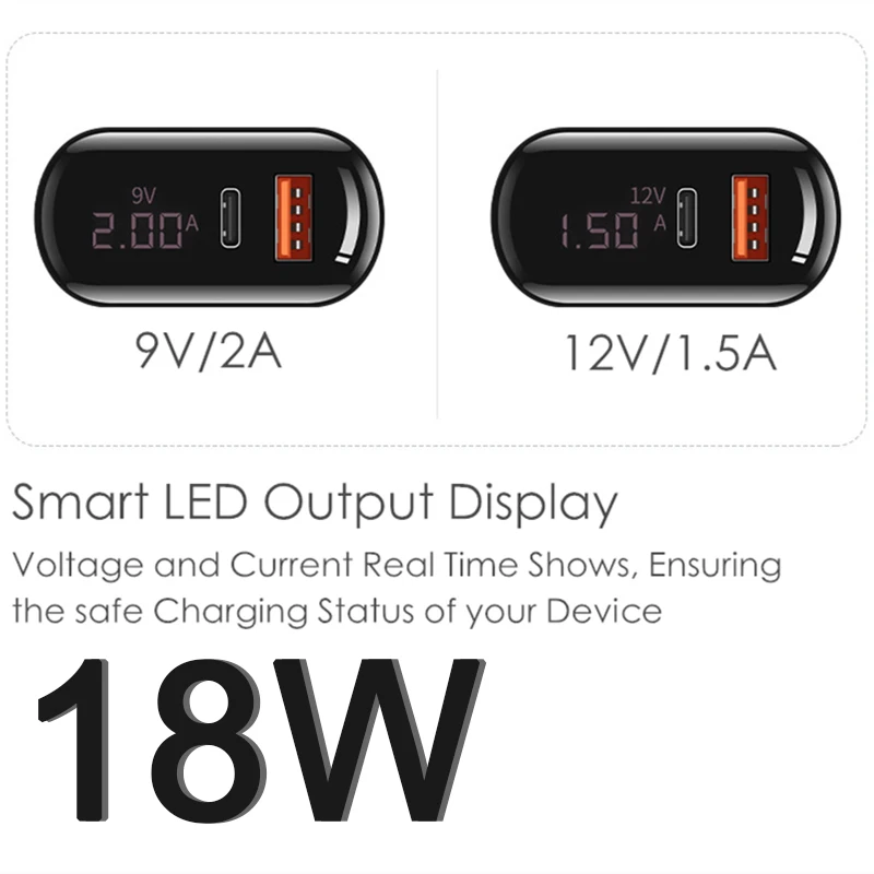 Зарядное устройство QC 4 0 PD с USB-кабелем 18 Вт быстрое зарядное европейской вилкой