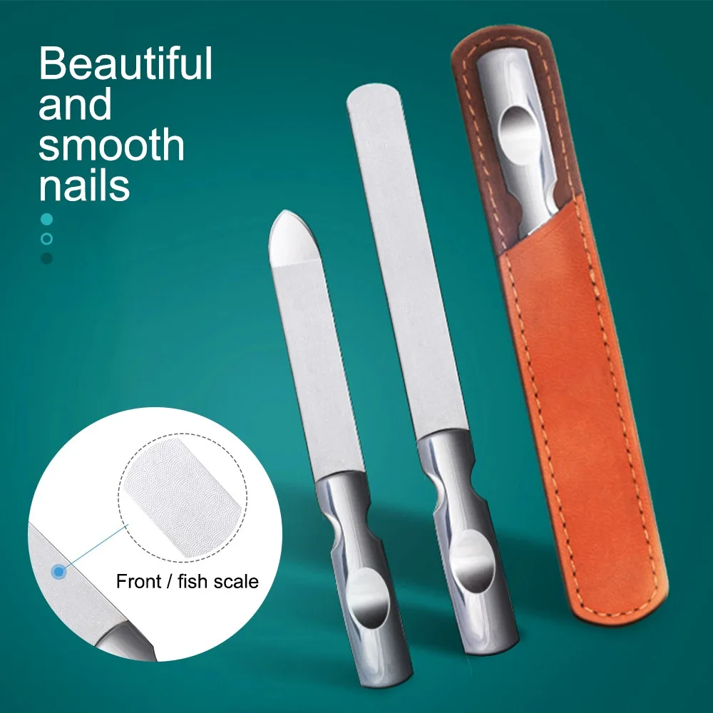 

Double-Sided Nail files Stainless Steel file for nail Pedicure Professional Finger toe nail file steel equipment manicure file