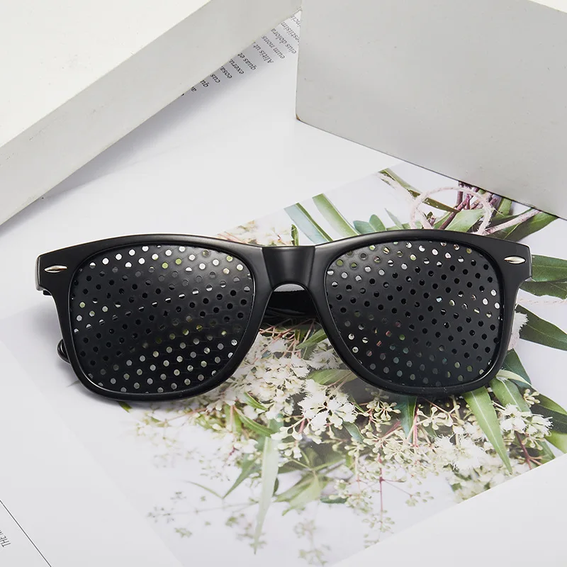 

Anti Myopia Pinhole Glasses Men Pin hole Sunglasses Women Eye Exercise Eyesight Improve Natural Healing vision Care Eyeglasses