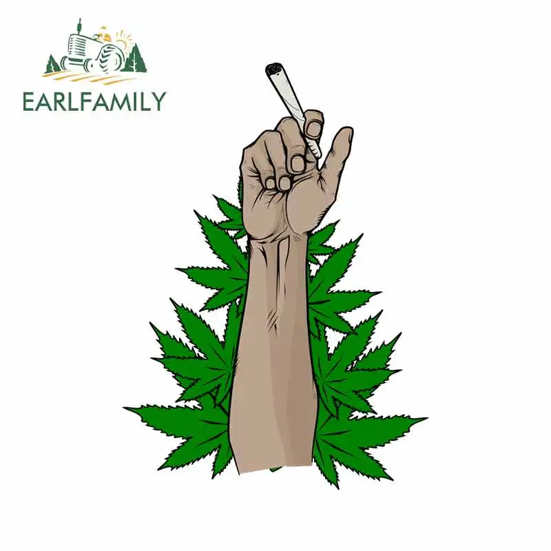 

EARLFAMILY 13cm x 9.2cm for Weed Parties for Seniors Car Decal Vinyl Car Wrap Anime Occlusion Scratch Decal Decor for Vehicle RV