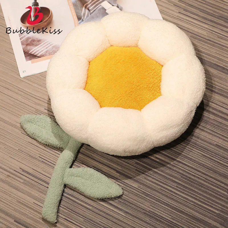 

Bubble Kiss Futon Cushion Plush Flower Seat Cushion Terry Cloth Fluffy Pillow For Seat Sofa Decoration Creative Back Cushion