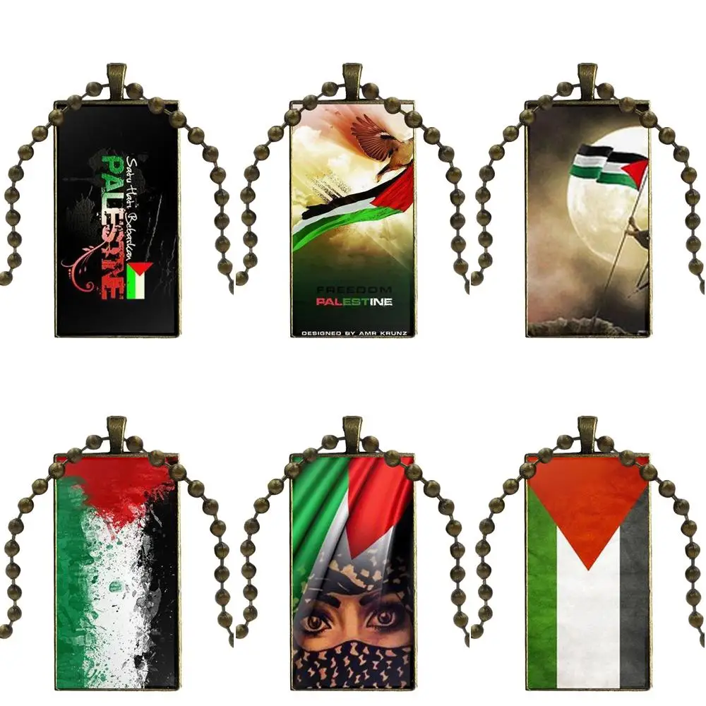 Бесплатная палестинский флаг Для Универсальные вечерние подарок Стекло кулон