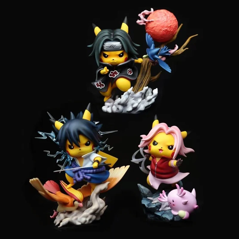 Игрушки покемон Pikachu COS NARUTO Haruno Sakura Uchiha Sasuke Itachi фигурка модель анимационные периферийные устройства