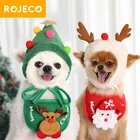Одежда ROJECO, Милая зимняя шапка для собак, костюм, одежда для кошек, щенков, рождественские товары для домашних животных