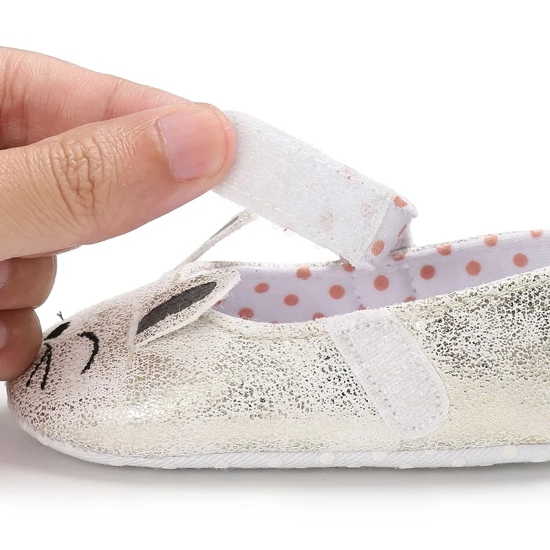 

Baby Shoes Girls Princess Cartoon Cat First Walkers Newborn Soft Soled Anti-Slip Shoes