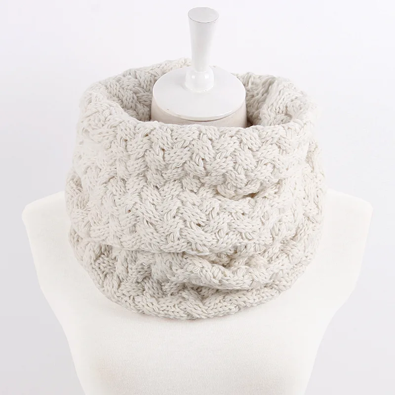 AA10330 beige Плюшевый толстый вязаный шейный Теплый Женский Круглый шаль из смешанной шерсти многоцелевой зимние тёплые шарфы Кольцо шарфы - Цвет: AA10330 beige