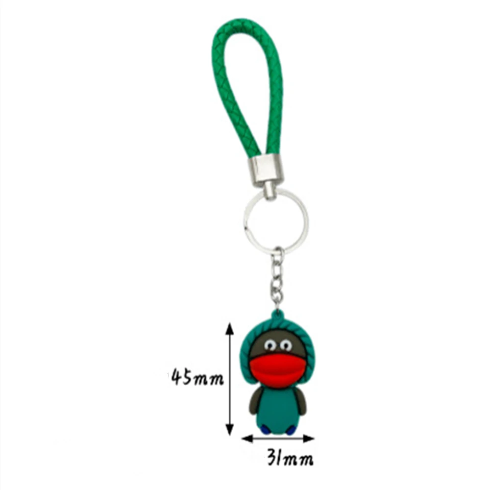 

Cartoon Trinket Keychain Women Men Children Backpack Keyrings Silicone Pendant Keyholder Creative Jewelry Keyfob